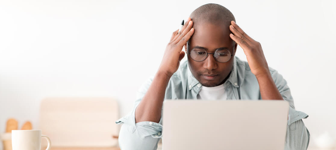 Stressed man