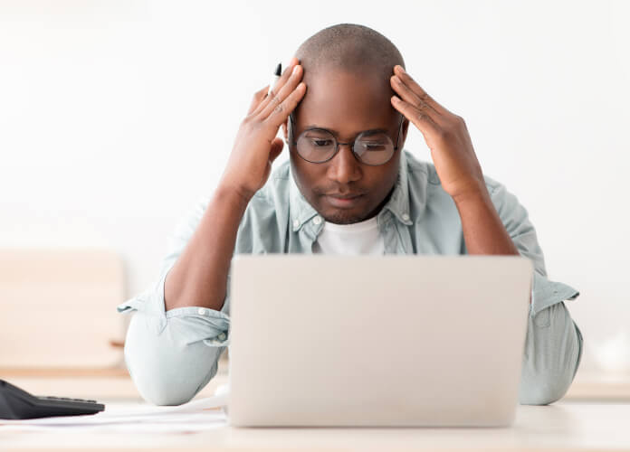 Stressed man